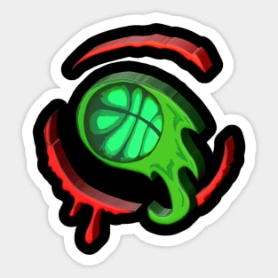 Basketball Fireball Christmas Tree Sticker